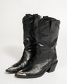 Botas vaqueras con tacón de 4cm en cuero natural | Urban Rock