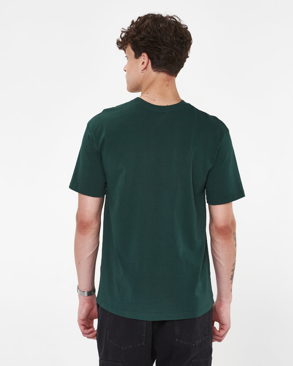 camiseta-verde-hombre-manga-corta-cuello-redondo