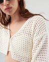Cardigan para mujer con hombro caído y broche metálico - Urban Rock