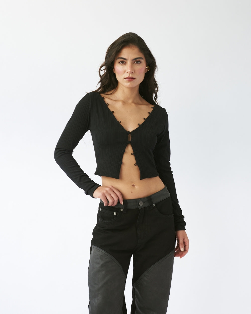 cardigan-negro-punto