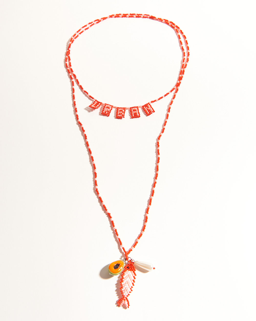 Collar Fisher tejido a mano con mostacilla checa de colores vibrantes - Urbanrock