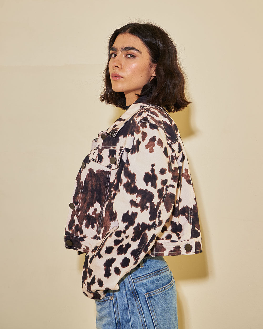 Chaqueta Moo Jacket tipo trucker estampada en algodón 100% | Urban Rock