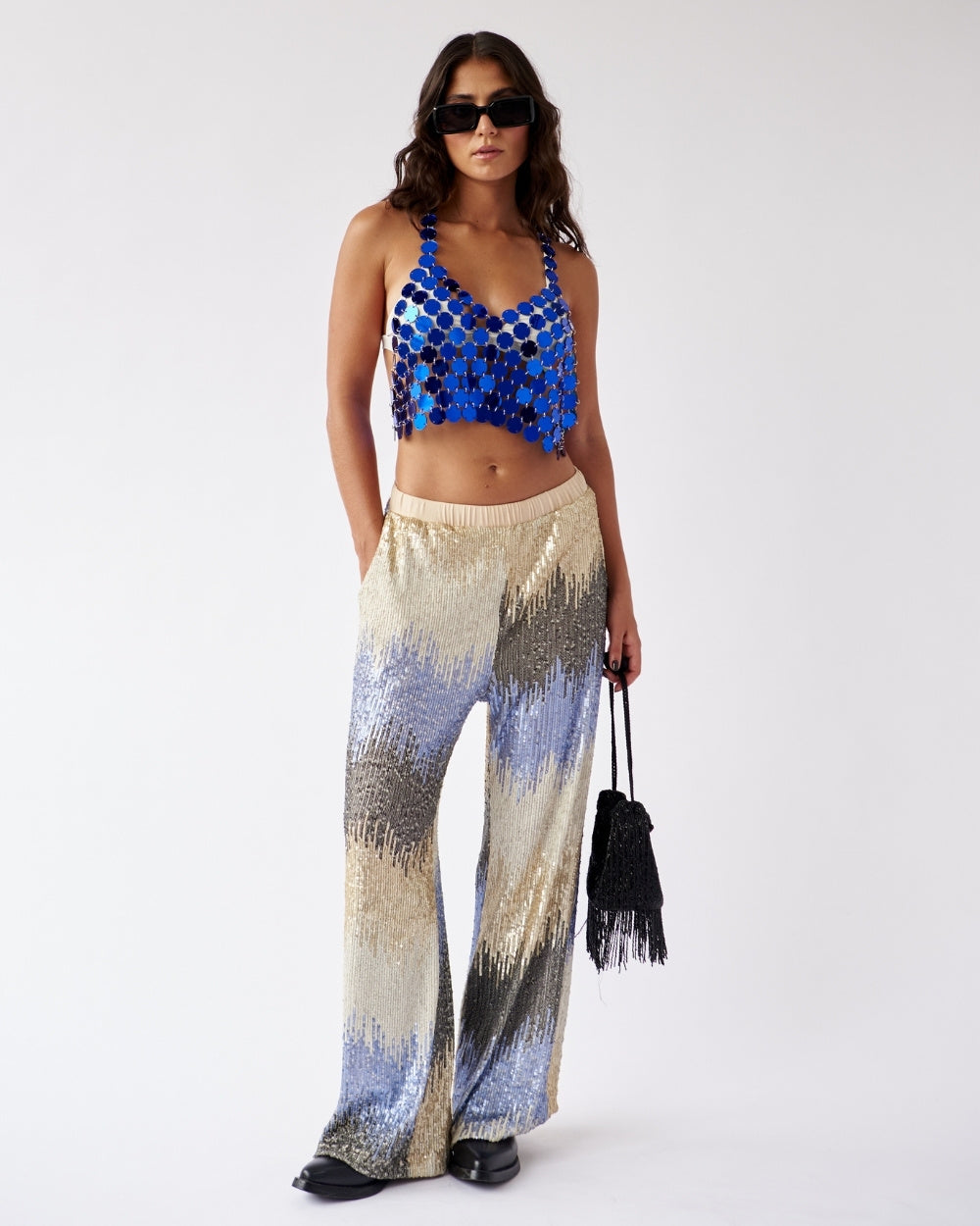 pantalon-lentejuelas-mujer-tiro-alto-rain-pants-urban-rock-frontal