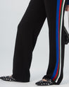 Pantalón Racer Knit negro con rayas de colores - Urbanrock Colombia