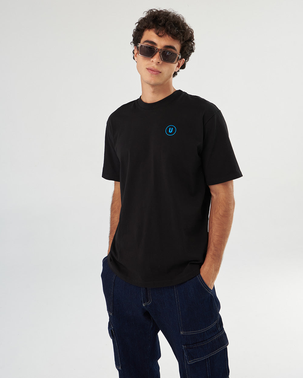 Camiseta UNITED TEE negra oversized 100% algodón - Urbanrock