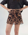 Mini falda Wild en malla traslúcida con estampado tipo animal print - Urbanrock Colombia