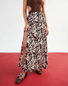 Falda Wild maxi estampada con silueta amplia y abertura lateral - Urbanrock